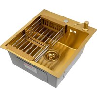 Кухонная мойка ARFEKA Eco AR мойка 450*500, коландер, дозатор Gold - Превью изображения №3 — Интернет-магазин samo.by