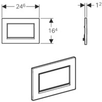 Панель смыва Geberit Sigma 30 115.893.KX.1 (хром матовый/хром глянцевый) - Превью изображения №2 — Интернет-магазин samo.by