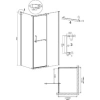 Душевой уголок Grossman Pragma 100x80x195 120.K33.03.1080.32.00 (золото сатин/стекло прозрачное) - Превью изображения №11 — Интернет-магазин samo.by