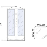 Душевая кабина River Dunay XL 80/43 TH - Превью изображения №19 — Интернет-магазин samo.by
