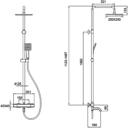 Душевая система Gappo G2491 